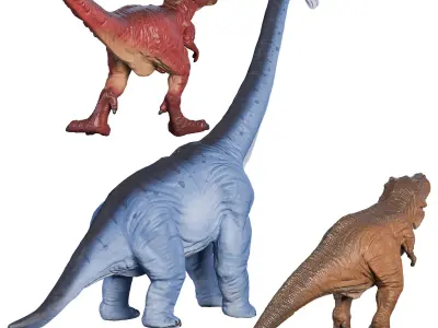 Dinosaurs toys 3D model