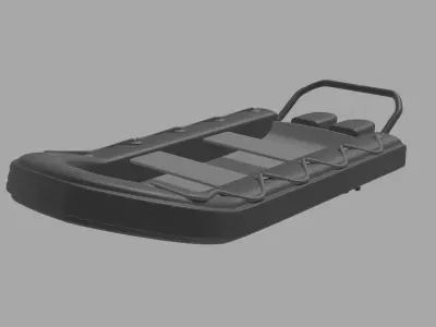 Dinghy boat Low-poly 3D model
