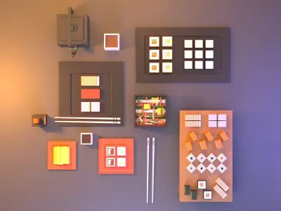 Sushi Set Free low-poly 3D model