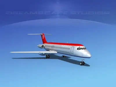 Douglas DC-9-30 Northwest 3D model
