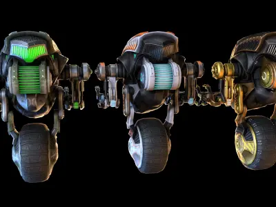 Sci-fi Drone 04 Low-poly 3D model