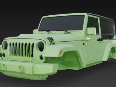 jeep upper body 3D model