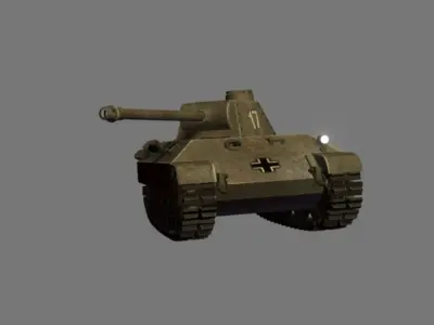 german tank panther ww2 Low-poly 3D model