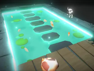 Japanese Pond Low-poly 3D model