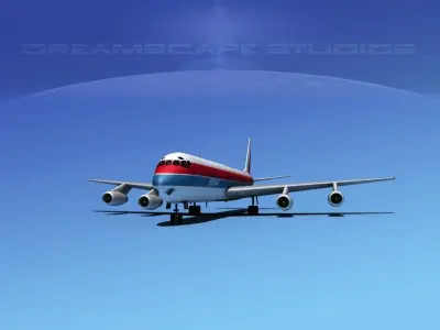 Douglas DC-8-63 Nationair 3D model