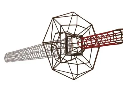 Low Poly Fantasy Sword R-Two For Cute Game Low-poly 3D model