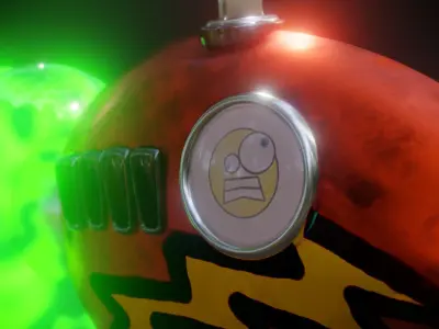 Neo Cortex Ray Gun - Crash Bandicoot Low-poly 3D model