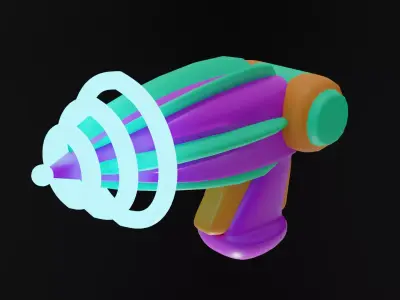 Sci-Fi Laser Gun  Low-poly 3D model