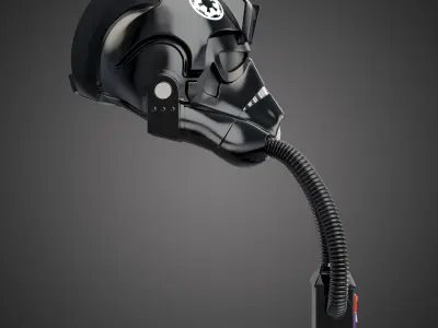Star Wars Imperial TIE Pilot Helmet 3D model