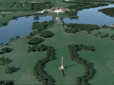 Blenheim Palace Low-poly 3D model