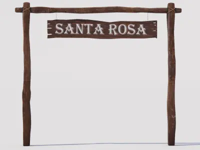 Gate 01 Low-poly 3D model