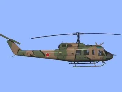 Japan Ground Self-Defense Force UH-1J  Free 3D model