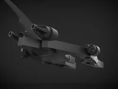 Spaceship Fighter Low-poly 3D model