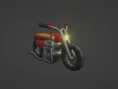 3D MOTORCYCLE Low-poly 3D model