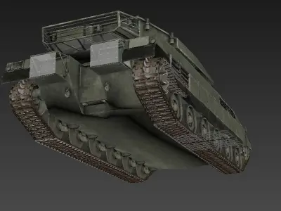 simple tank Low-poly 3D model get