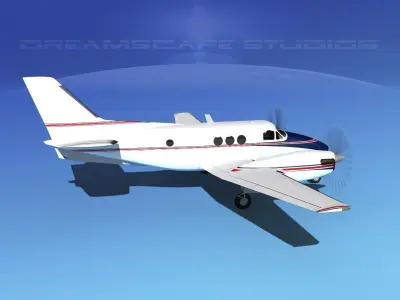 Beechcraft King Air C100 V10 3D model