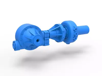 Turbonique Turbo booster axle Scale 1 to 25 3D print model