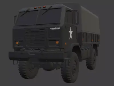 Military Cargo Truck 3D Model 3D model