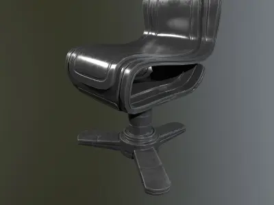 Sci-Fi futuristic Chair type 1 Low-poly 3D model