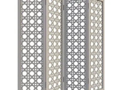 Eastern metal folding screen Free 3D model