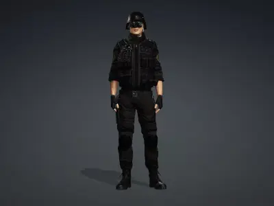 Game Ready Special Forces Character 3D model