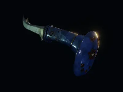 Scimitar with Celestite Gem Hilt Low-poly 3D model
