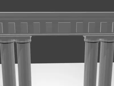 3 Greek Ancient Architecture Base Mesh Free low-poly 3D model