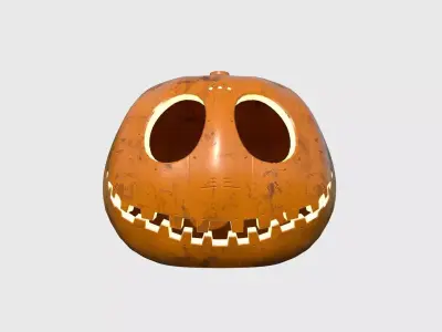 Pumpkin Head 05 SciFi - Jack O Mask - Character Design Low-poly 3D model
