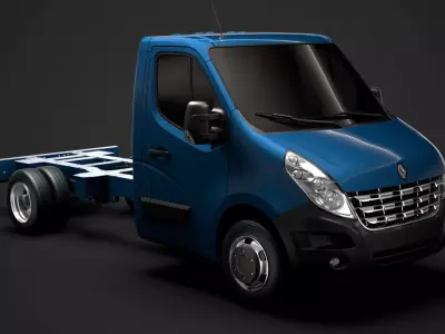 Renault Master SingleCab DW E20 Chassis 2010 3D model