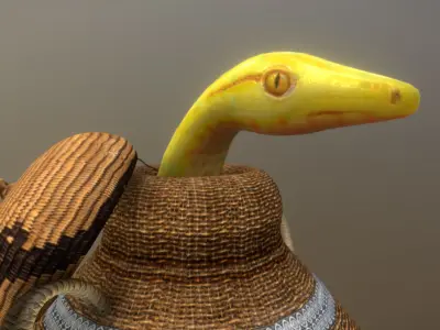 Rat Snake Basket Low-poly 3D model