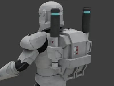 Republic Commando Clone Wars  Low-poly 3D model