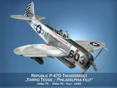 Republic P-47D Thunderbolt - Torrid Tessie 3D model