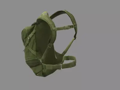 Backpack Camping Handle bag 07 Low-Poly 3D Model 3D model