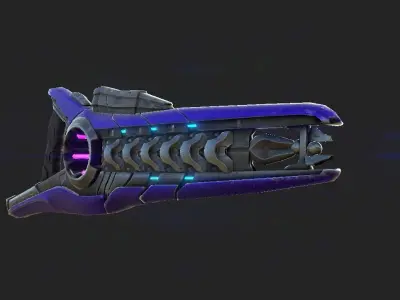 Halo Beam Rifle Low-poly 3D model