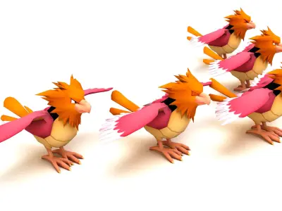 Spearow Model group of birds 3D model
