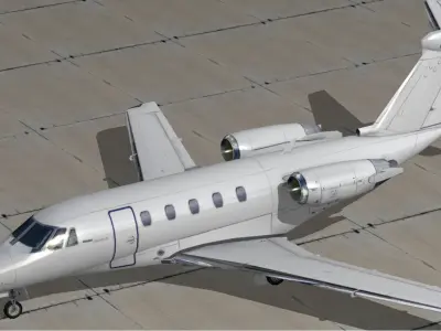 Cessna 650 Citation Low-poly 3D model