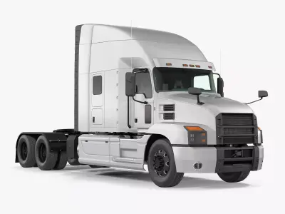 Semi Truck Generic Simple Interior 3D model