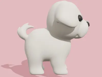 Cute Maltese dog   3D model