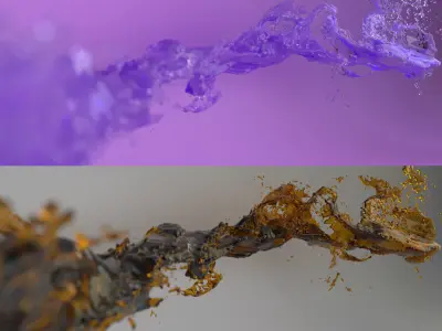 Animated Water Splash 3D model