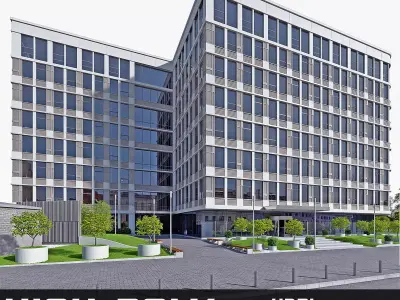 Office Building 01 Low-poly 3D model