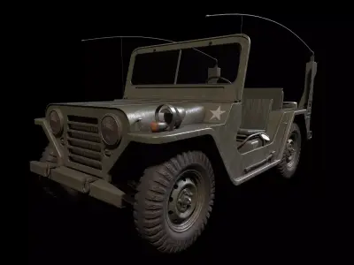 JEEP M151 MUTT Low-poly 3D model