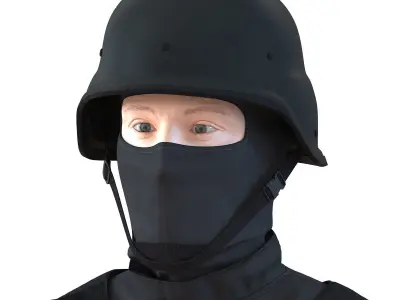 SWAT Man Rigged 3D model
