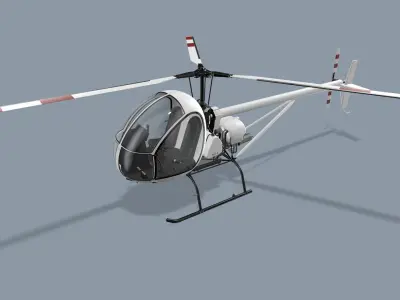 Helicopter AK1-3 Sanka Low-poly 3D model