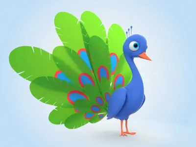 Peacock 3D model
