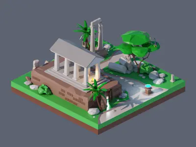 land 24A Low-poly 3D model