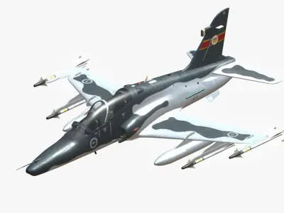 BAE Hawk 127 Royal Australian Air Force Low-poly 3D model