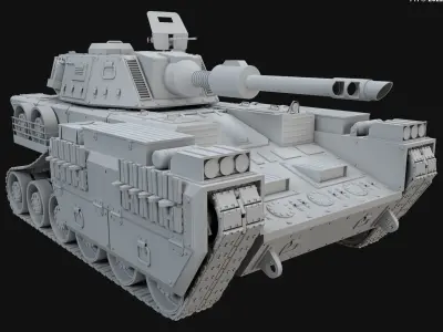 Concept Tank 2-Clay Version 3D model