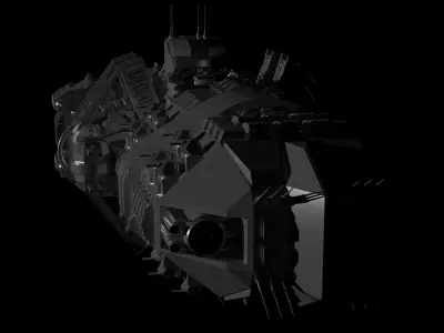 The spaceship Dreadnought MK2 3D model 3D model