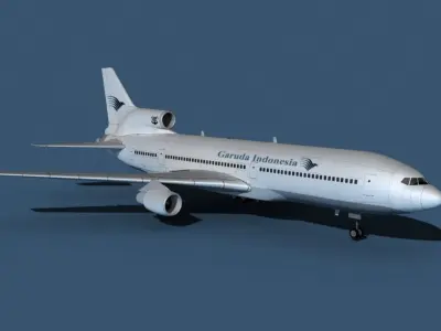 Lockheed L-1011-50 Garuda Indonesia 3D model
