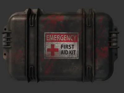First Aid Kit Military Case Low-poly 3D model
